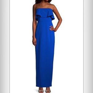 Calvin Klein Floor Length Evening Dress in Royal Blue